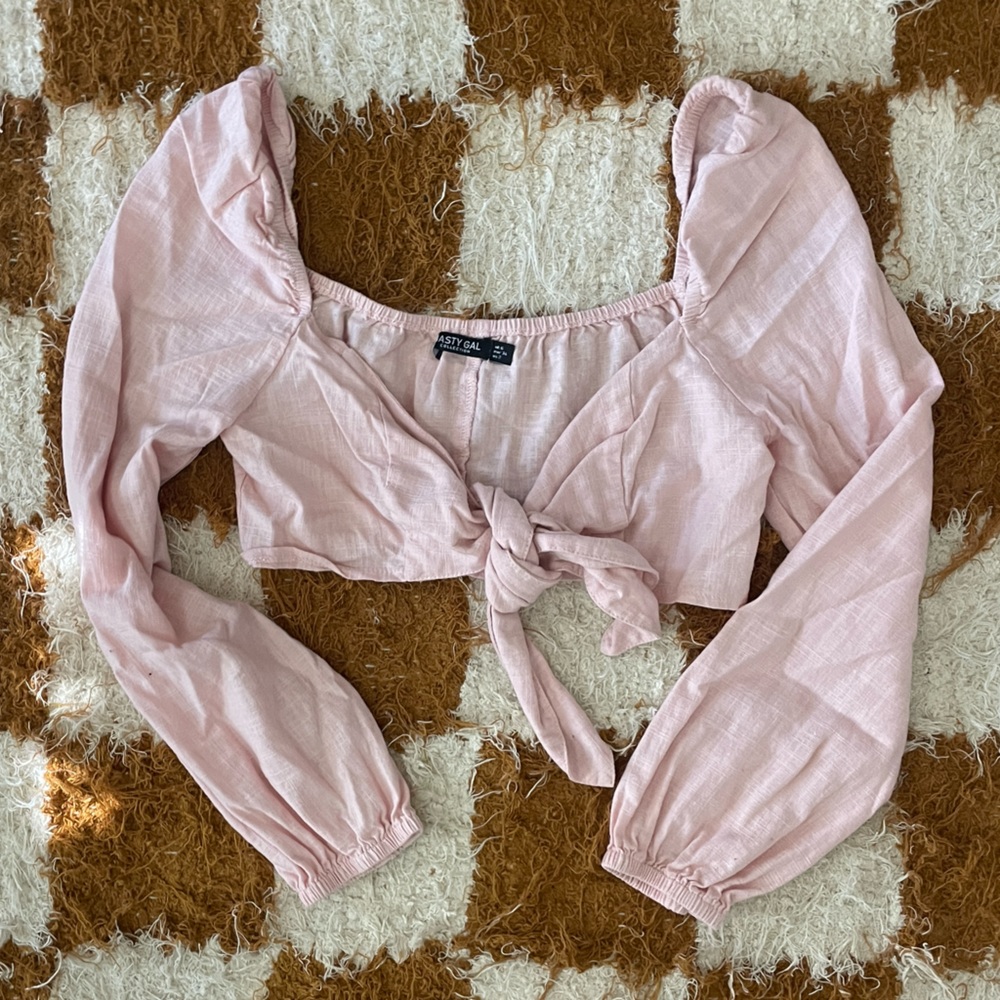 nasty gal tie crop top